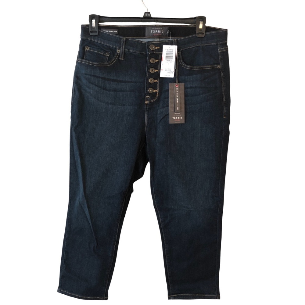 Torrid Sky high skinny crop (plus)